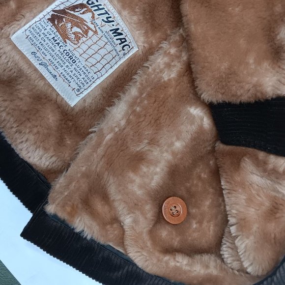 Vintage Mighty Mac Cape Ann Corduroy Men 36 Jacket Coat Faux Fur Lined Boating - Picture 13 of 13